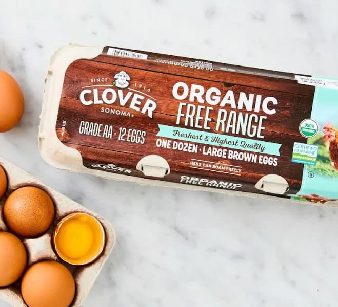 Clover Sonoma Organic Grade AA Free Range Brown Eggs