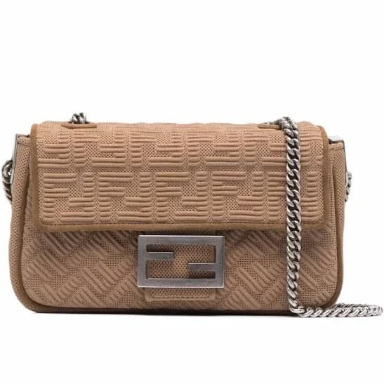 Fendi medium textured logo Baguette bag women