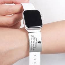 Personalized Medical Alert ID Tag for Watch Band, Waterproof Medical ID Tag for Apple Watch Band, Allergy Tag, Emergency Contacts, Diabetes - Etsy Australia
