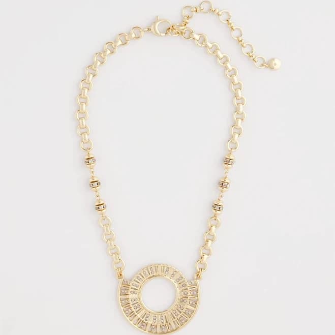 Chico's Women's Sparkling Goldtone Circle Pendant Necklace
