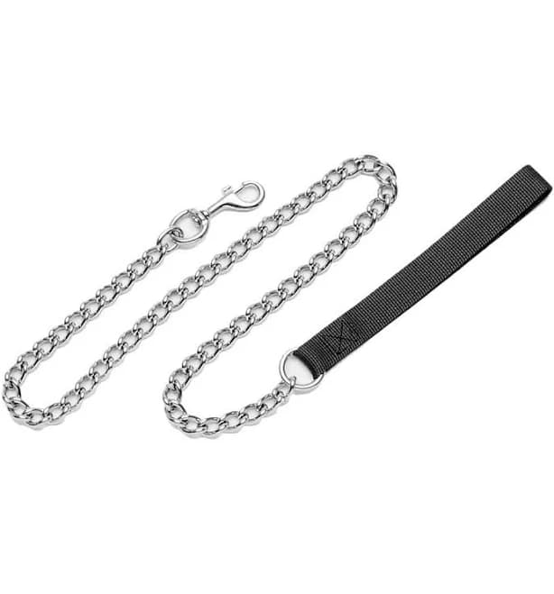 Titan Chain Dog Leash with Nylon Handle