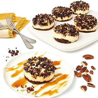 David’s Cookies Cheesecakes – Creamy, Classic Bakery Dessert Perfect for Any Occasion – Great Gift Idea for Women, Men, and Kids for Delivery – Turtle Chocolate Pecan Mini (6 pcs)