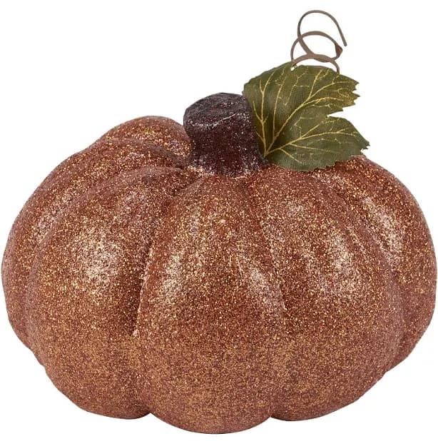 Primitives by Kathy Dark Orange Glitter Pumpkin