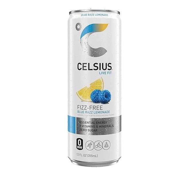 12oz Celsius Original Fizz Free Blue Razz Lemonade Energy Drink 6 Pcs
