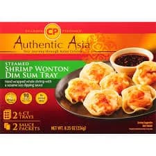 Authentic Asia Shrimp Wonton Dim Sum Tray, Steamed