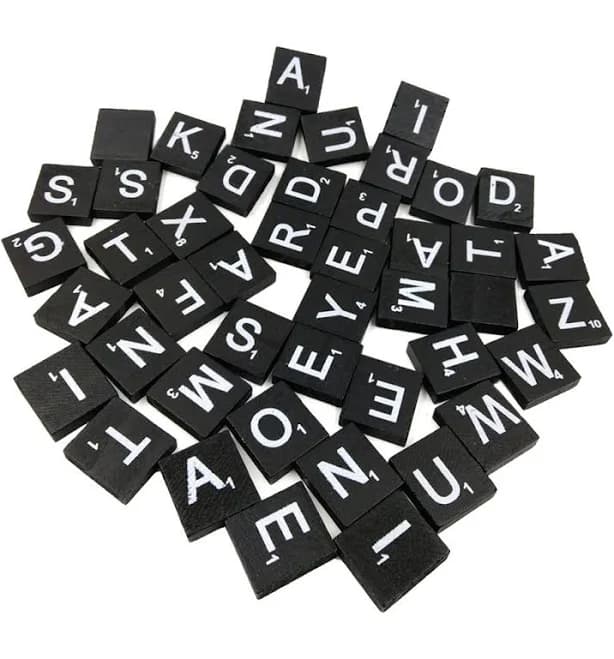 RWHXRWY 1000pcs Wooden Letter Tiles