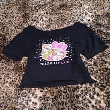 Hello Kitty Cafe Crop Top #hellokitty #sanrio #depop... | Depop