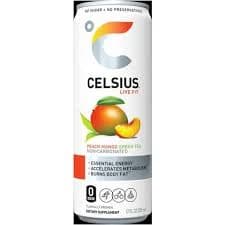 Celsius Fizz Free Peach Mango Green Tea