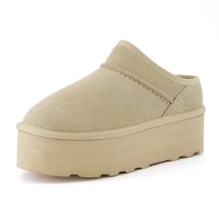 Cushionaire Women's Huggy Genuine Suede Platform Mule with Memory Foam