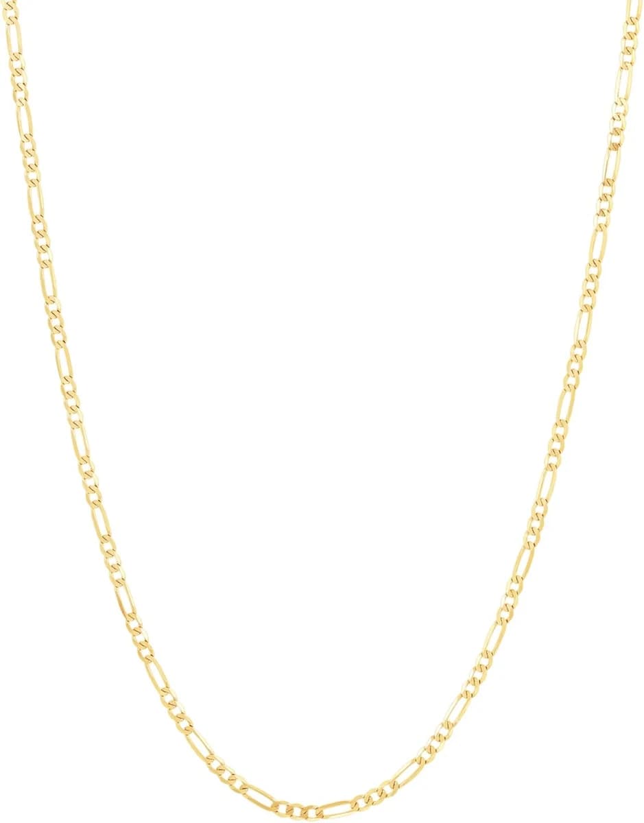 Italian Gold 10K Yellow Gold Figaro Chain