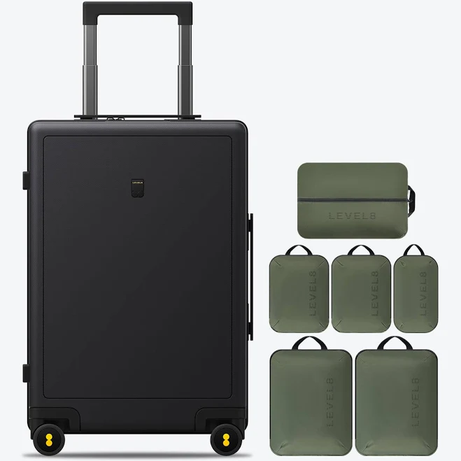 LEVEL8 Carry-On Hardside Luggage with Spinner Wheels