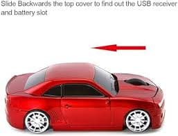 Amazon.com: Sport Car Shape 2.4Ghz Wireless Mouse Optical Gaming Mouse Cool Mice with USB Receiver for PC Laptop Computer, 3 Button 1600DPI (Red) : Electronics