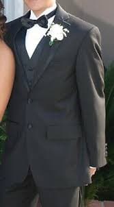 Black Prom Fellini Uomo Tuxedo Men's Black - 36S/28S - Full SUIT, SHIRT, VEST. | eBay
