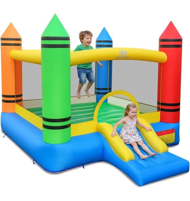 Costway Inflatable Bounce House Kids Jumping Castle w/ Slide Ocean