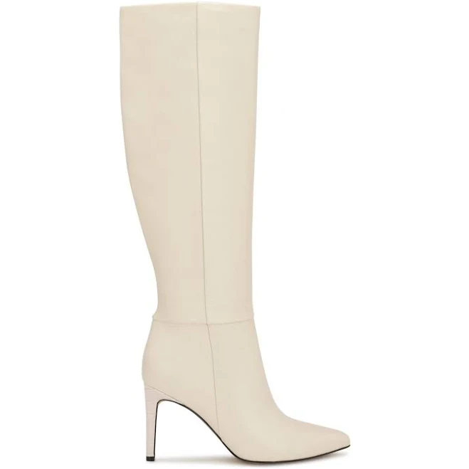 Nine West Women's Richy Pointed Toe Knee High Leather Boots