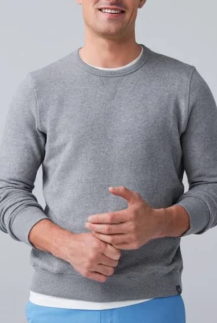 Mack Weldon Men's Ace Cotton Blend French Terry Crewneck Sweatshirt