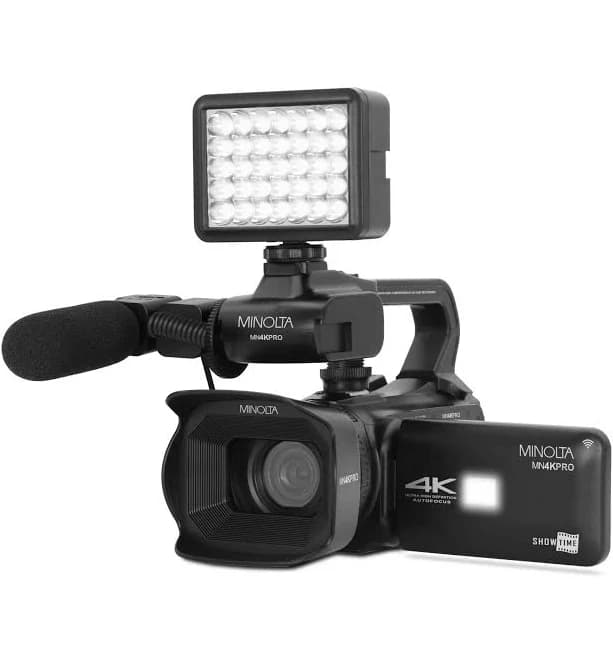 Minolta MN4KPRO 4K60FPS Ultra HD / 64 MP Autofocus Pro Camcorder Kit w/WiFi