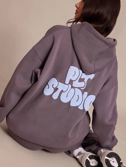 Plt Studio Print Oversized Hoodie