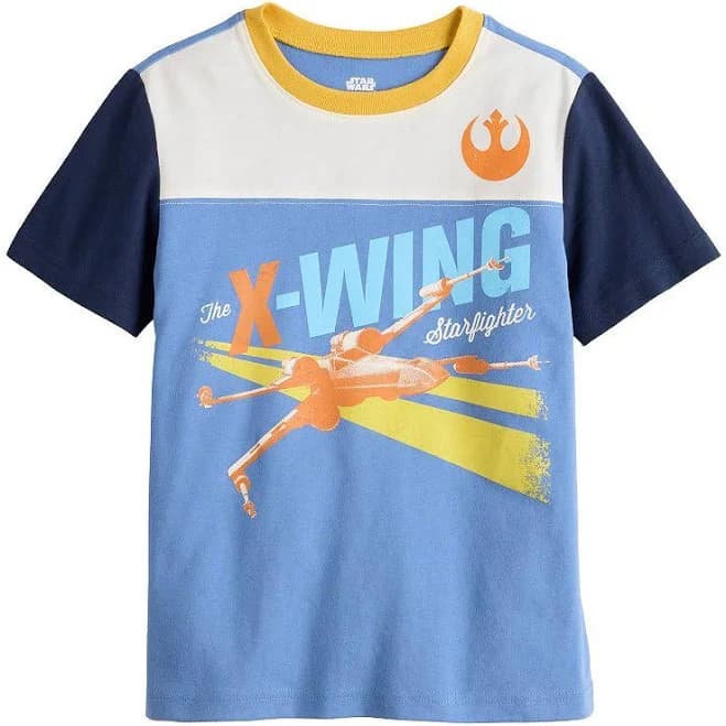 Boys 4-12 Jumping Beans Star Wars Short Sleeve Colorblock Graphic Tee, Boy's, Size: 6, Blue Starfighter