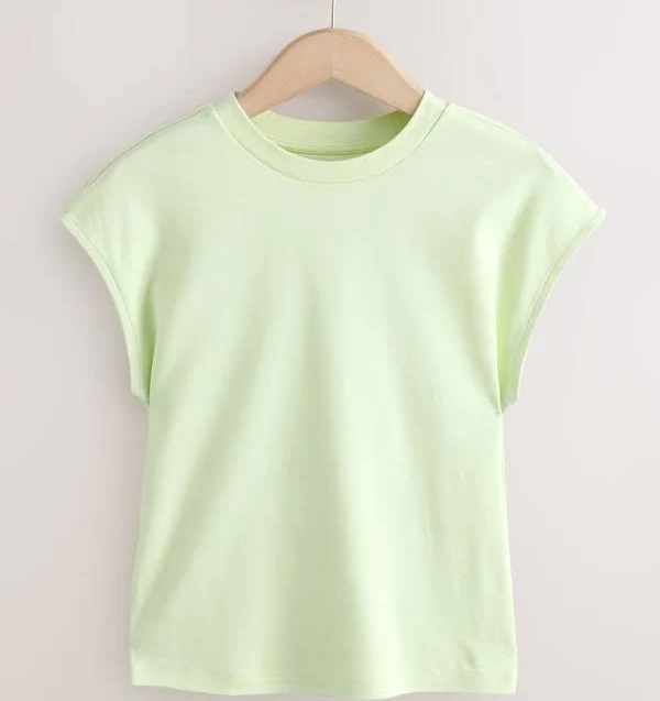 Next Women's Capped Sleeve Fitted Crew Neck T-Shirt