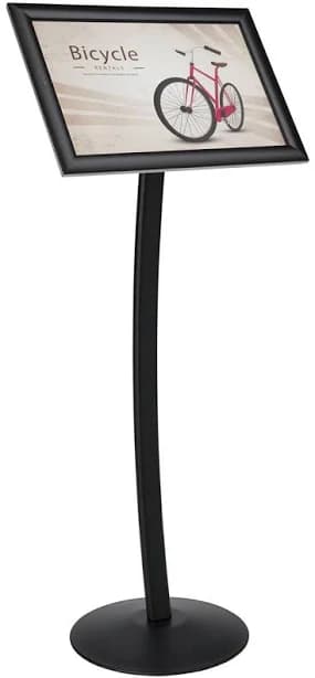 Displays2Go Outdoor Locking Snap Open Frame Curved Post