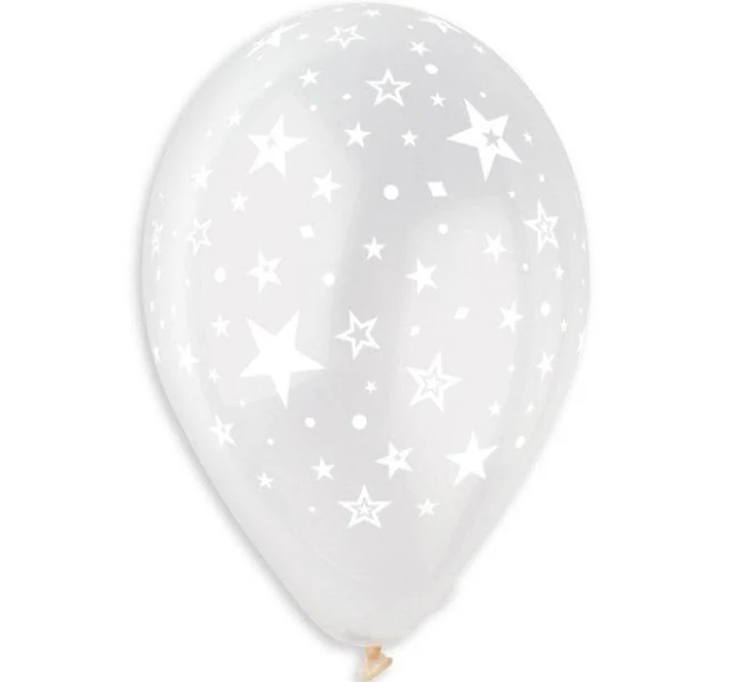 Gemar 18" White Stars Balloons (Pack of 25)