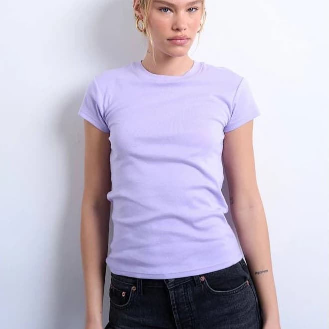 Topshop Everyday Cotton T-Shirt in Lilac at Nordstrom, Size Medium