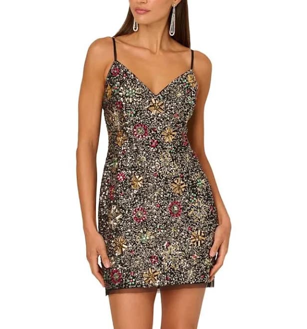 Adrianna Papell Adrianna EVE Women's Embellished Mini Dress