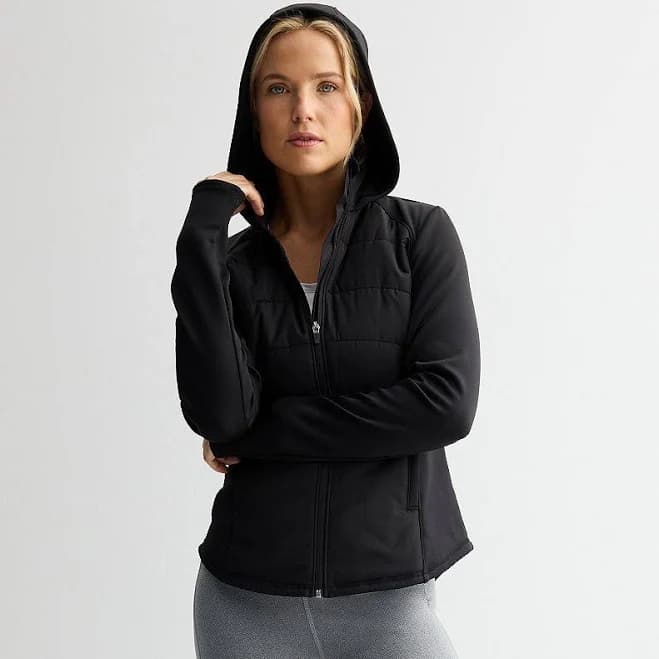 Women's Tek Gear Hooded Mixed-Media Jacket