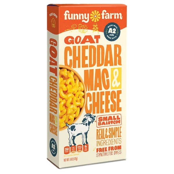 Funny Farm 6 oz Goat Cheddar Cheese Macaroni & Cheese Dinner