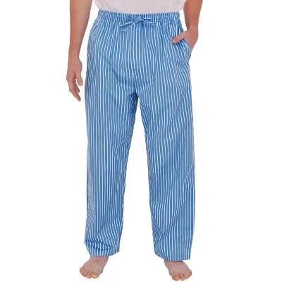 Men's Striped Woven Cotton Pajama Set