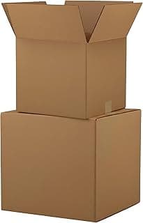 Cube 9 x 9 x 9-inch Corrugated Cardboard Boxes, Medium | Pack of 25 for Shipping, Moving, and Storage, Curbside Recyclable, Strong Wholesale Bulk Boxes