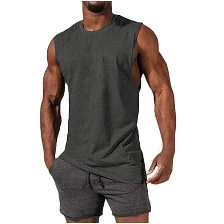 Ctreela Men's Sleeveless Cut Off Muscle Tank Tops