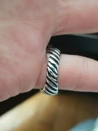 18K GE 2 Tone Textured Lined Ridged Ring Size 5.5 GORGEOUS! | eBay