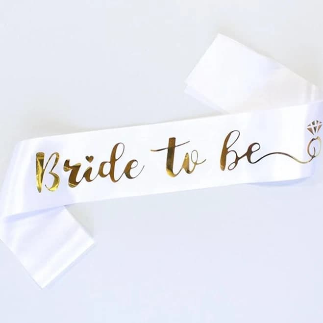 Luwigs Satin Rose Gold Foil Lettering Sash
