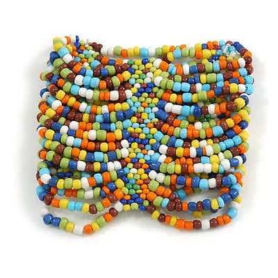 Glass Bead Flex Bracelet