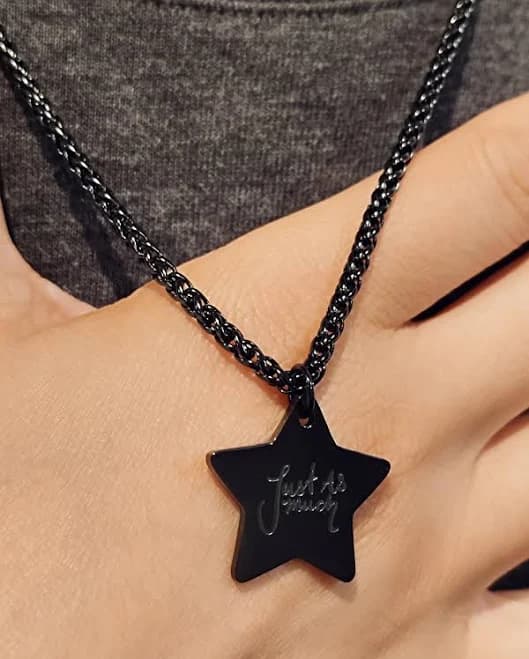 Personalized Stainless Steel Star Pendant Necklace