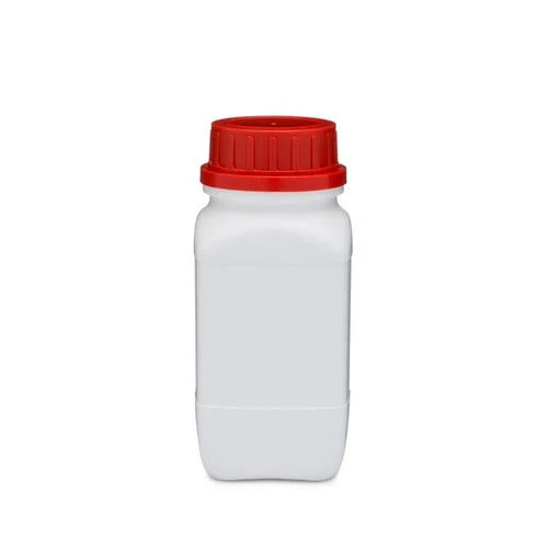 17 oz White HDPE Plastic Kautex Wide Mouth Leakproof UN-Rated Bottles (Red Tamper-Evident Cap) - White UN Compliant HDPE Plastic - High Density