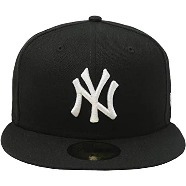 New Era New York Yankees Basic 59Fifty Fitted Cap Hat Black/White