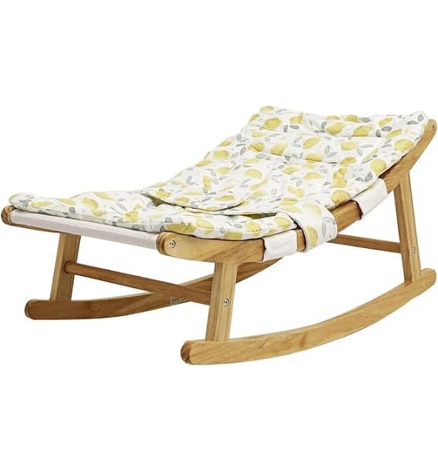 3-in-1 Wooden Baby Rocker – Ergonomic Design & Washable Cushion
