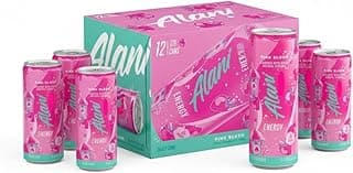Alani Pink Slush Energy Drinks, sugar free, low calorie energy drinks, 12 Fl Oz Cans (Pack of 12)