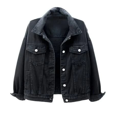 Women's Distressed Oversized Denim Jacket