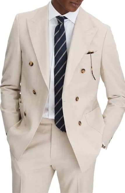 Reiss Men's Belmont Double Breasted Suit Blazer Slim Fit