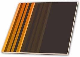 3dRose ct_30053_2 Funky Retro Stripes Orange-Ceramic Tile, 6" : Tools & Home Improvement - Amazon.com