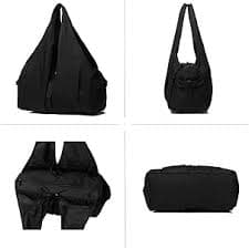 Amazon.com: Shoulder Bag for Women, Waterproof Shopping Lightweight Work Purse and Handbag Travel Beach Tote Nylon Large Capacity Hobo (8022-BLACK) : Clothing, Shoes & Jewelry