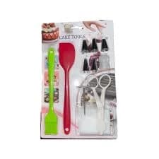 11PCS Cake Decorating Set-Silicone Icing Piping Bag with Stainless