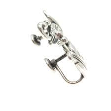 DANECRAFT 925 Sterling Silver Antique Art Deco Floral Screw Back Earrings - Etsy