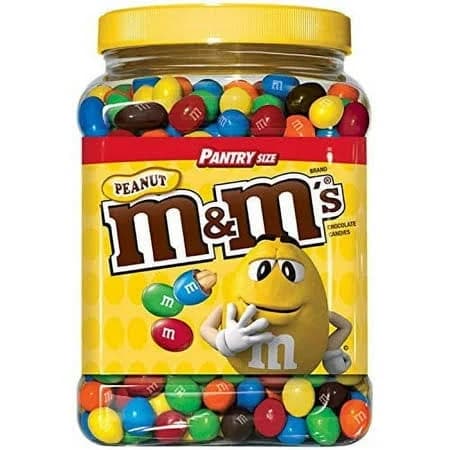 M&M's Peanut Milk Chocolate Candy Bulk Jar