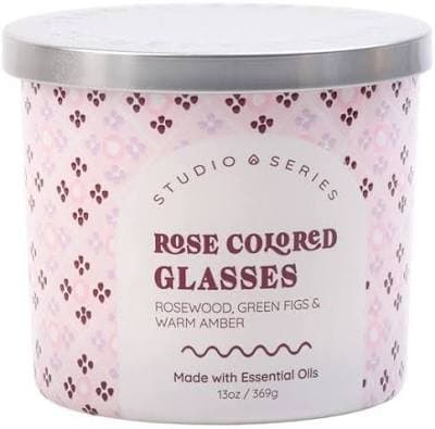at Home Rose Colored Glasses Scented Jar Candle