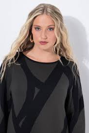 Ulla Popken Knit Dress Khaki | Plus Size Dresses | Wardrobeplus.ie